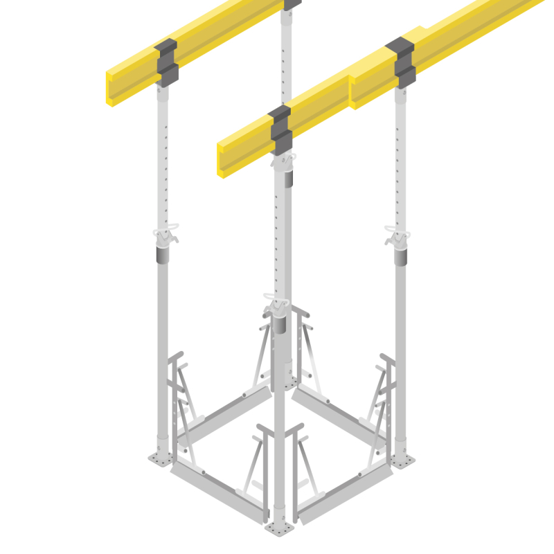 Des étais compacts et légers grâce à la conception de cadres étais
