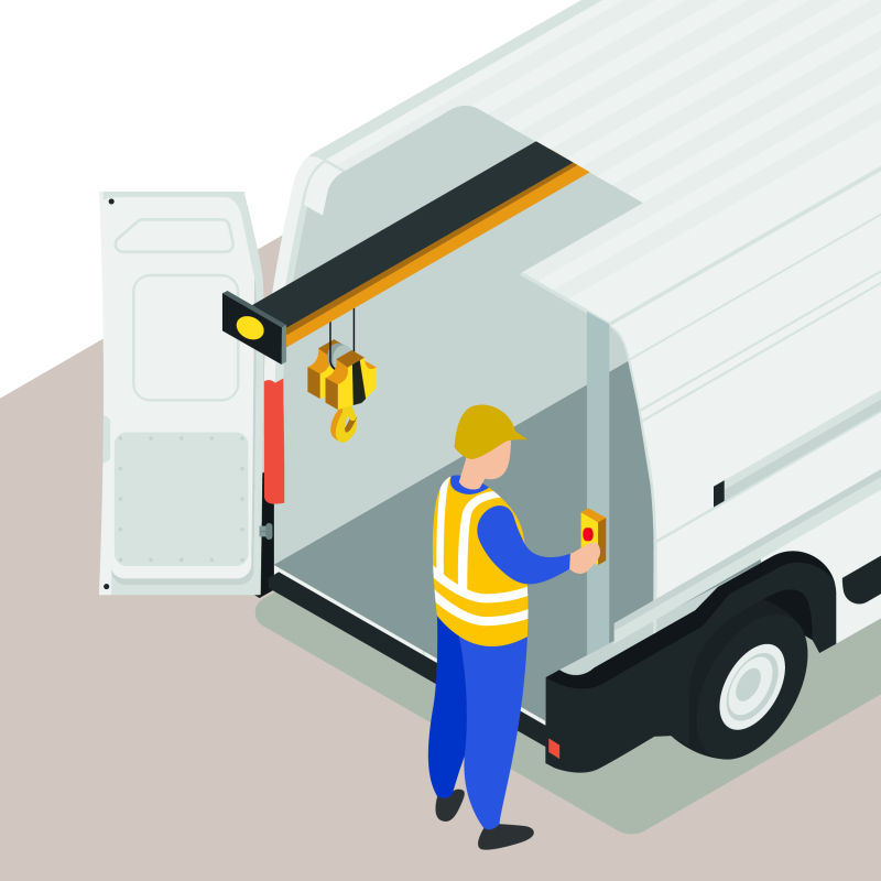 Une potence de levage pour VUL