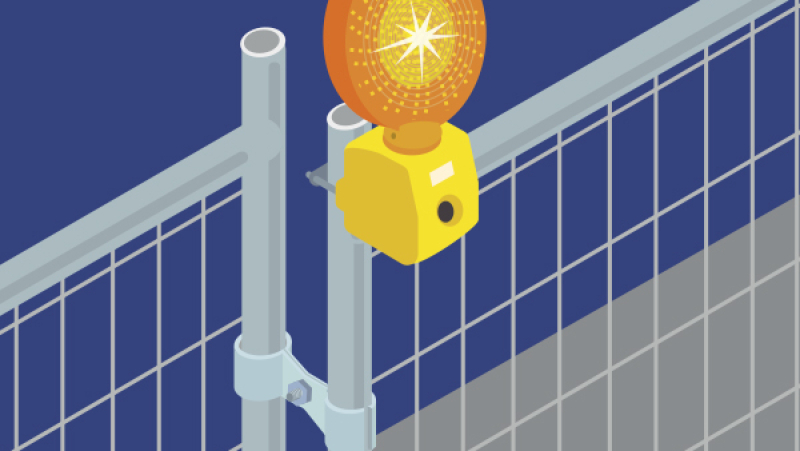 Une lanterne de chantier pour améliorer la visibilité des travaux la nuit