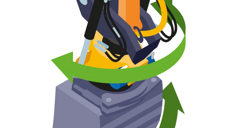 Équiper une pelle d'un porte-outil multidirectionnel