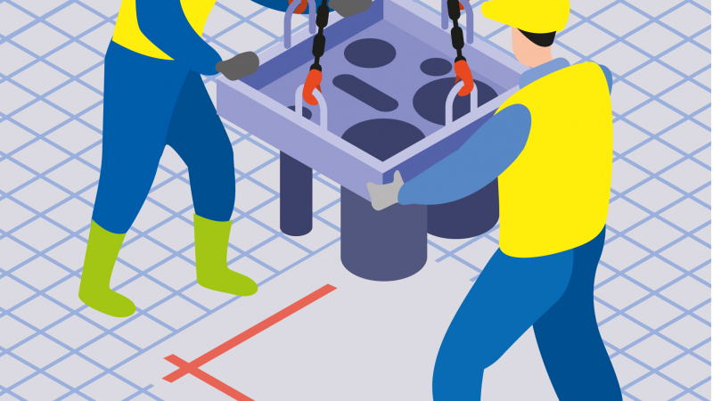 Coffrer des réservations de réseaux avec des gabarits de coffrage