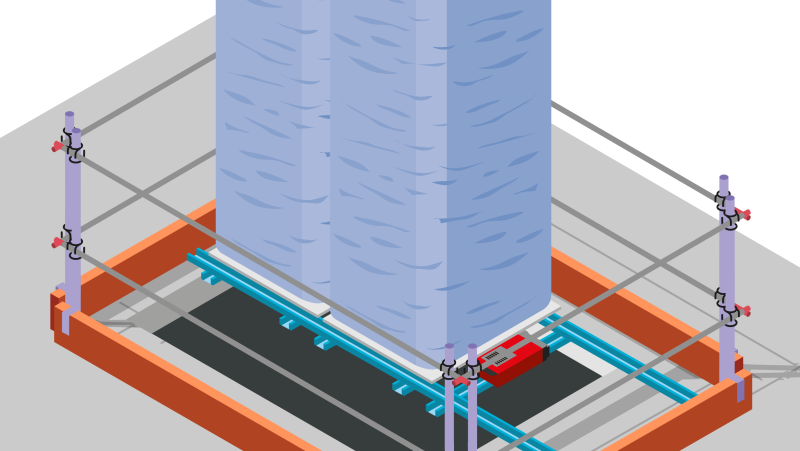 Calfeutrement de trémie : prévention des TMS