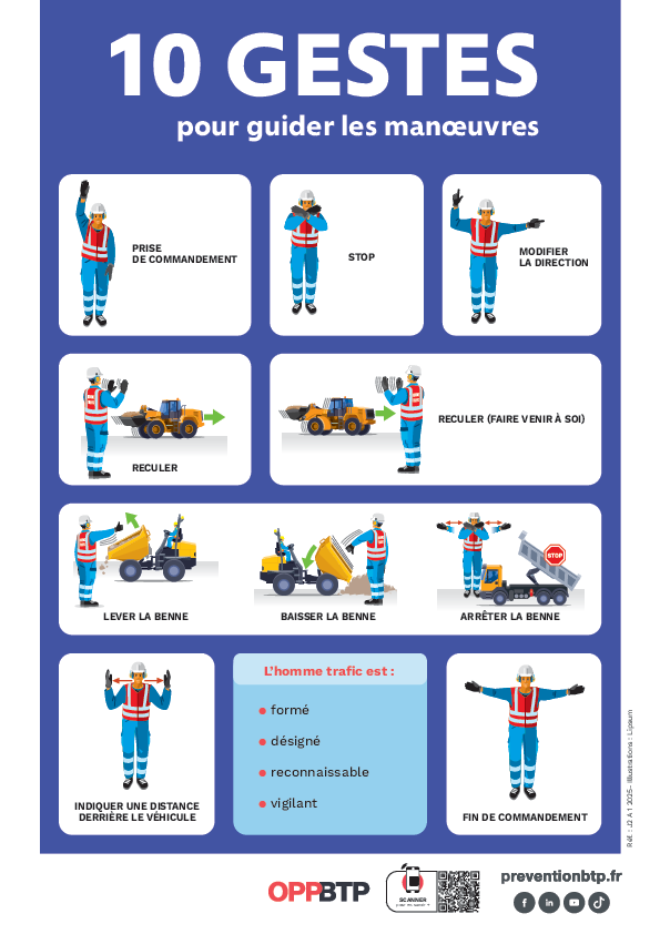 10 gestes pour guider les manœuvres