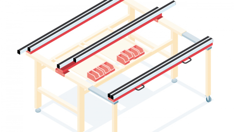 Une table de montage pour assembler des menuiseries de toutes tailles