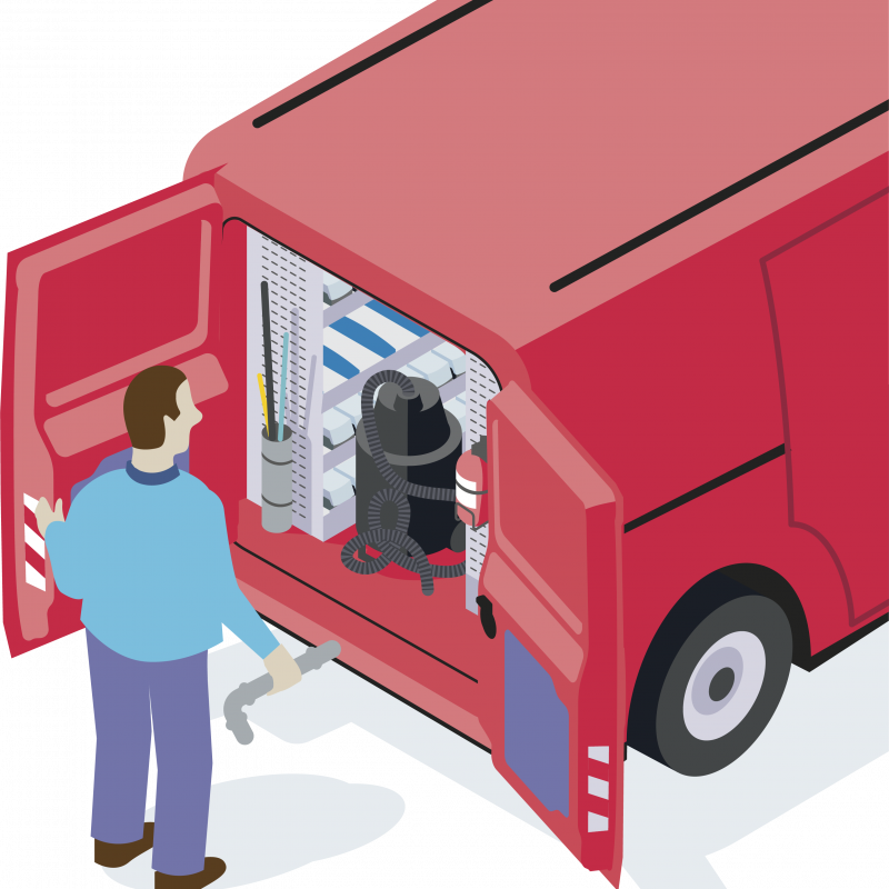 Trouver les outils et le matériel adaptés à ses besoins grâce à l'aménagement du véhicule des plombiers-chauffagistes