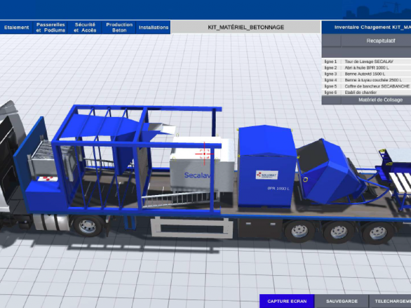 Simulateur de chargement de camion