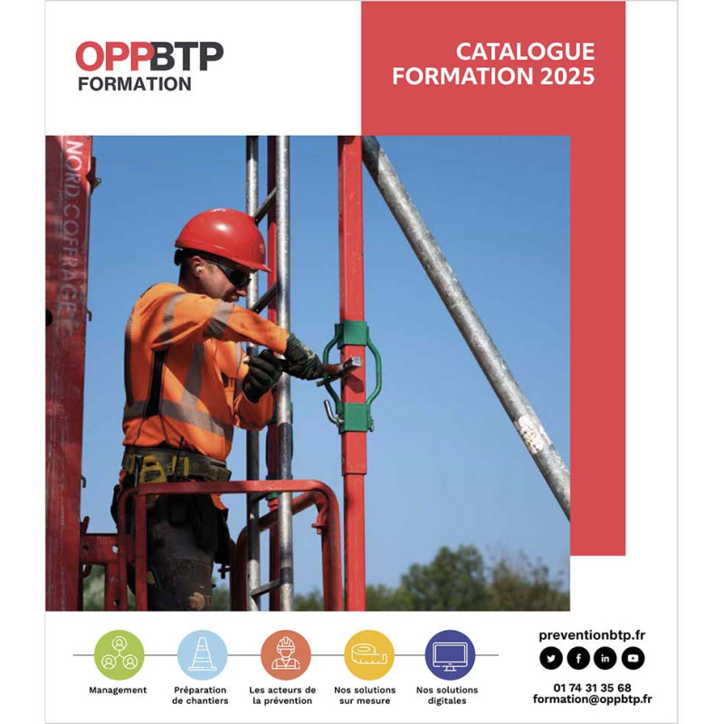 Le nouveau catalogue Formation 2025 de l’OPPBTP est publié