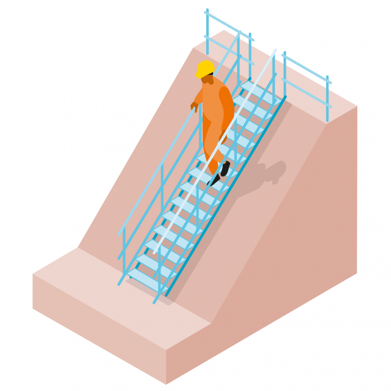 Sécuriser l'accès au chantier grâce à un escalier modulaire