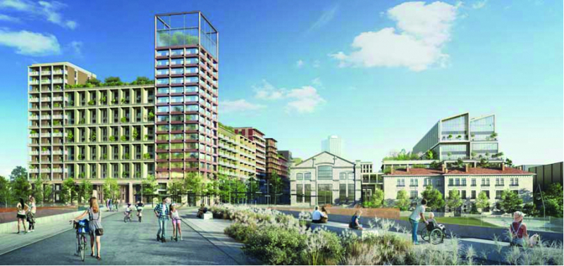 Universeine, futur éco-quartier, combine performance énergétique et prévention des risques.