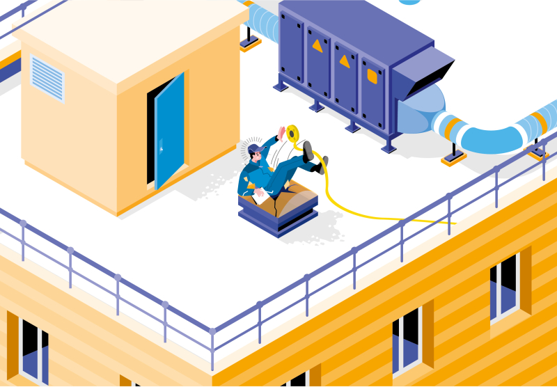 Il chute au travers d'un lanterneau lors d'un métré