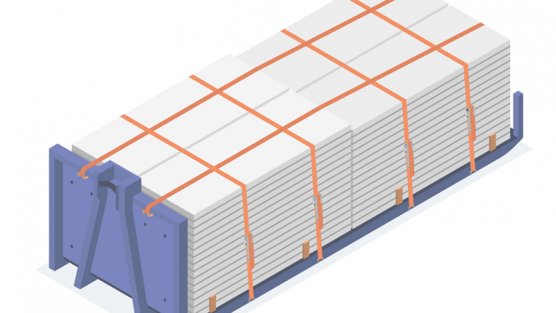 Un plateau polybenne pour le transport des banches manuportables et de leurs accessoires