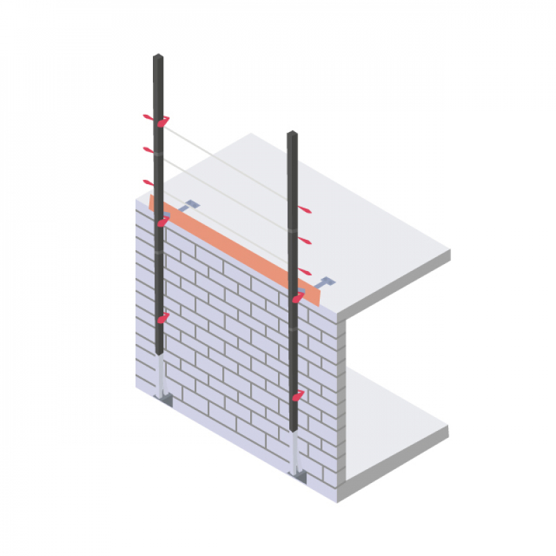 Protections plaquées grimpantes pour les murs extérieurs en maçonnerie