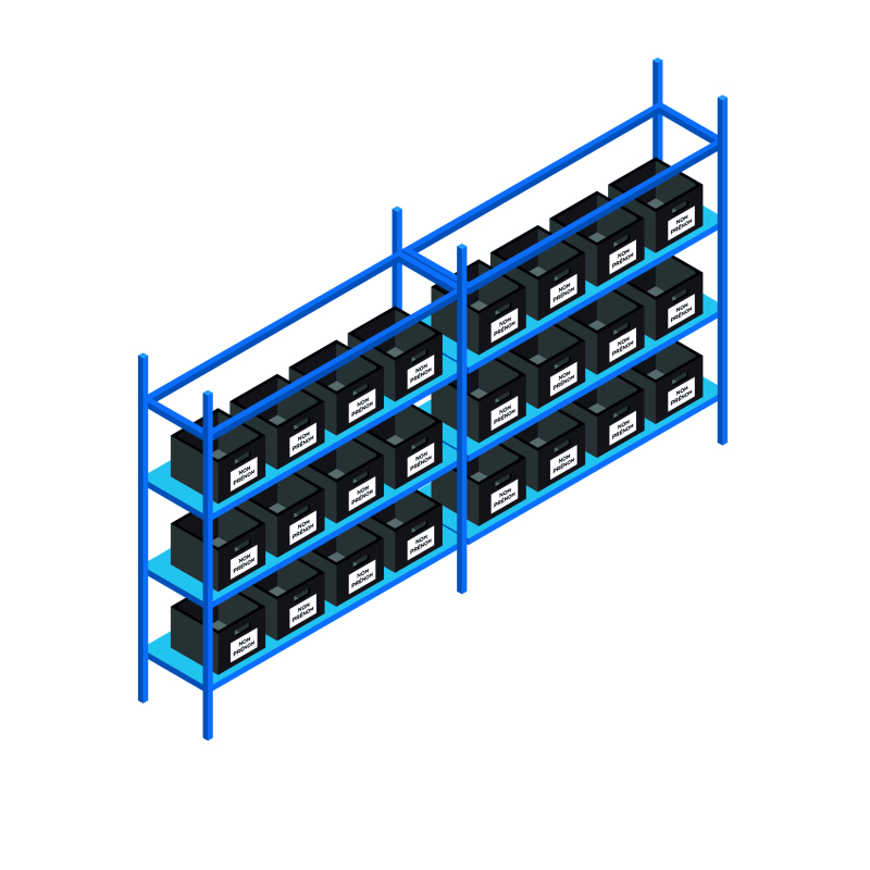 Des caisses nominatives au dépôt pour simplifier le retrait du matériel pour le chantier