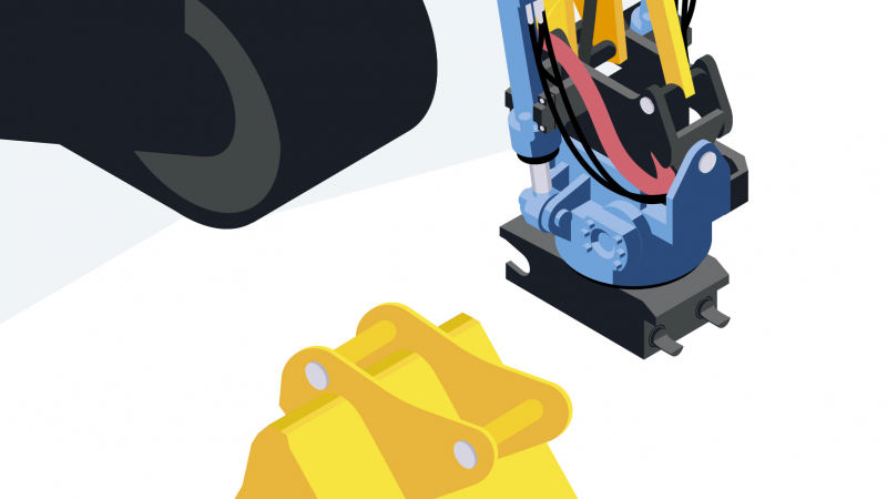 Poser des canalisations avec un porte-outil multidirectionnel sur pelle hydraulique