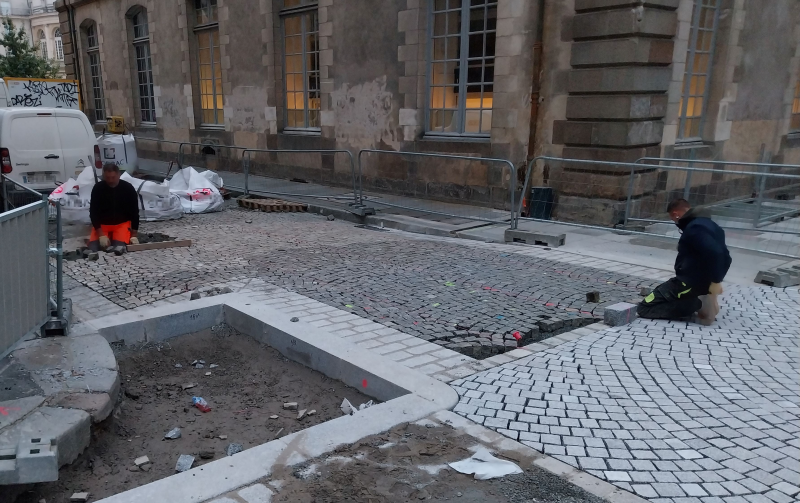 Posture de travail à genoux