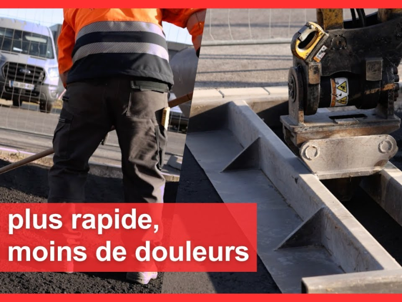 Une barre de nivellement sur pelle hydraulique pour réaliser facilement les plates-formes