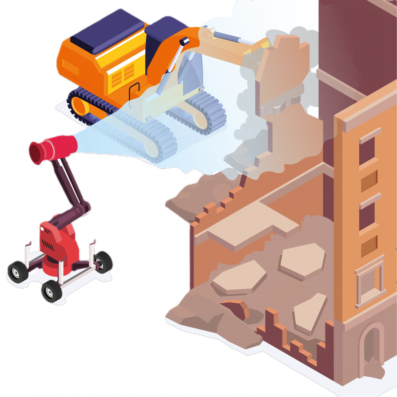 Déconstruire et démolir du béton contenant de la silice cristalline