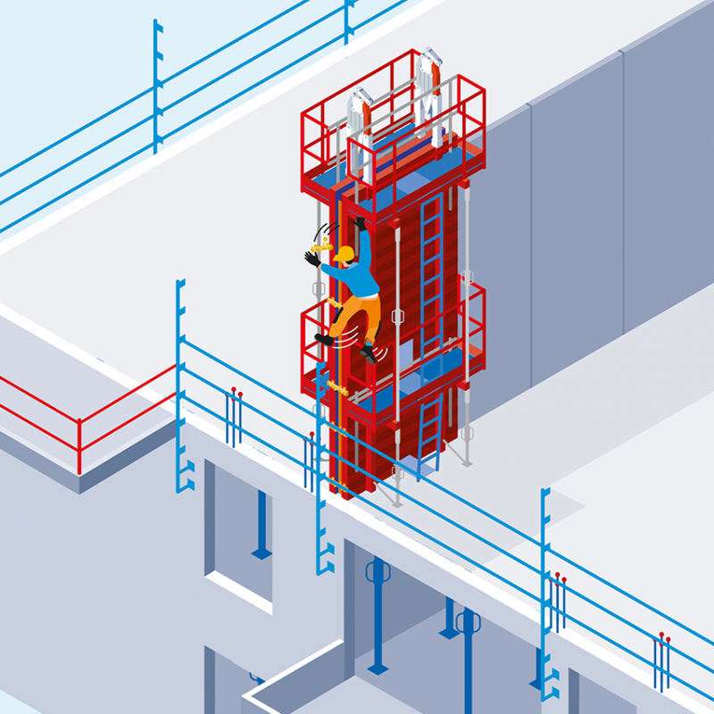 Chute de hauteur en coffrant un about de banche