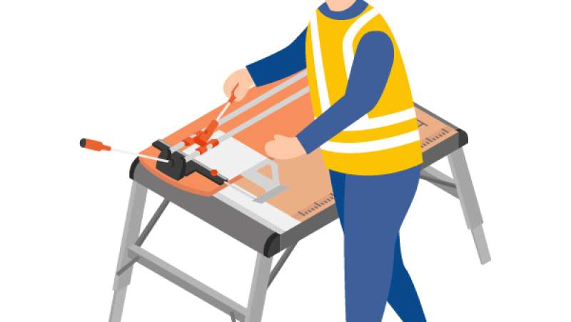 Une table polyvalente et mobile au service des carreleurs