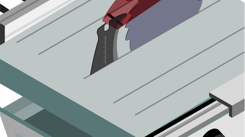 Le couteau diviseur pour travailler en sécurité avec une scie circulaire à table