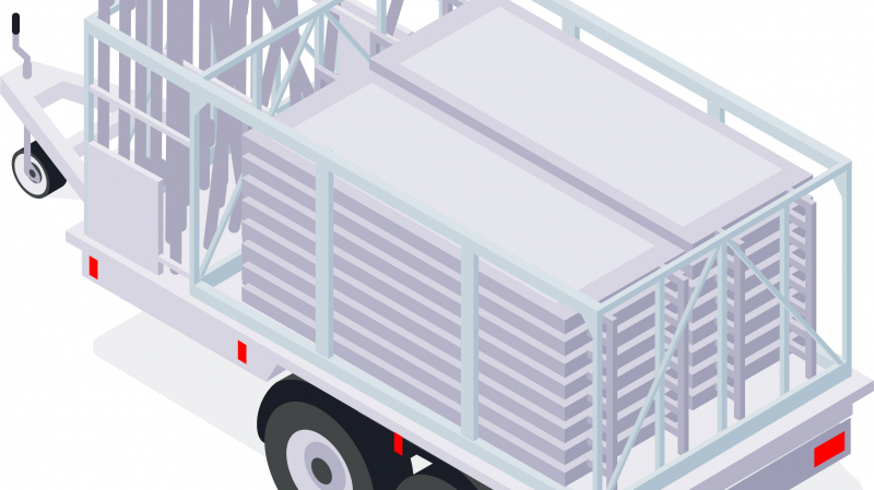 Transporter son échafaudage sur une remorque