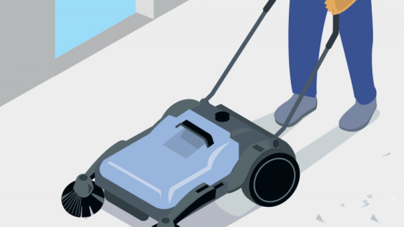 Une balayeuse autotractée pour nettoyer facilement les sols des chantiers et dépôts-ateliers