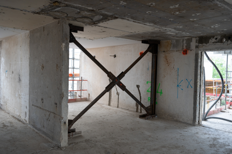 La mise en place de croix de stabilisation