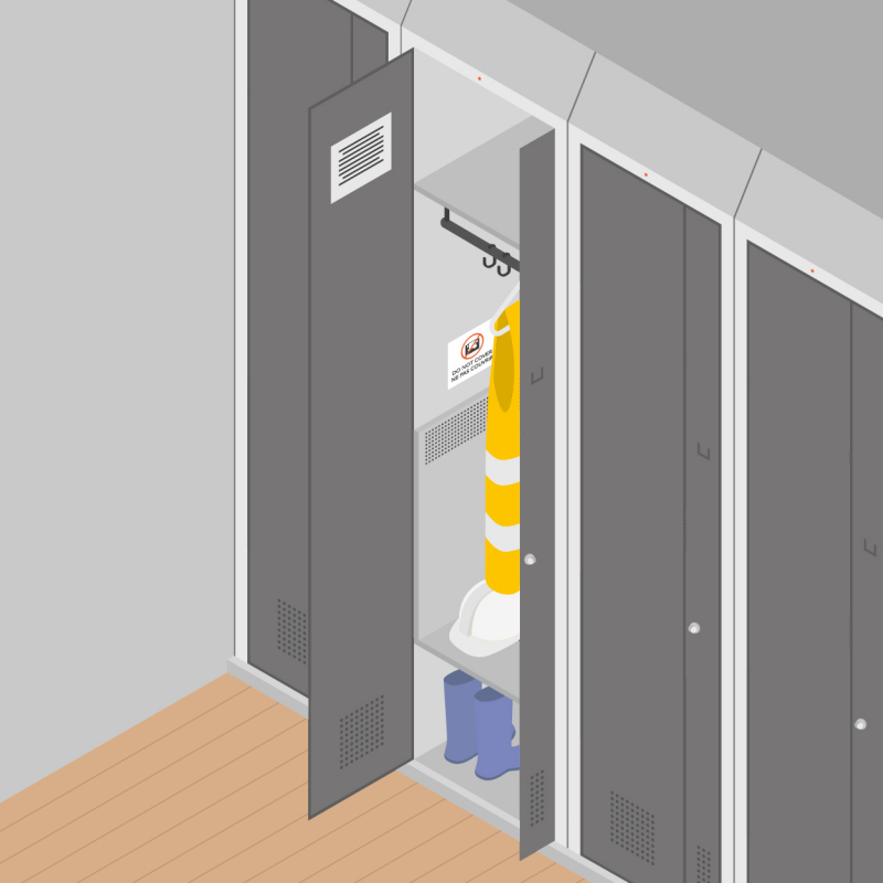 Des armoires chauffantes et séchantes pour les vêtements de travail des salariés du BTP