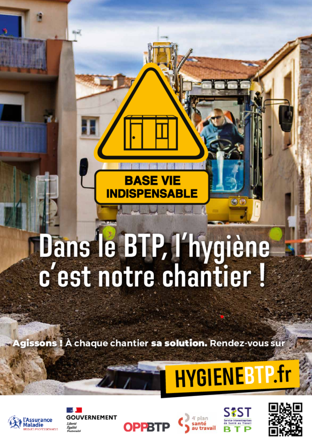 Base vie indispensable dans le bâtiment - Dans le BTP, l'hygiène c'est notre chantier !