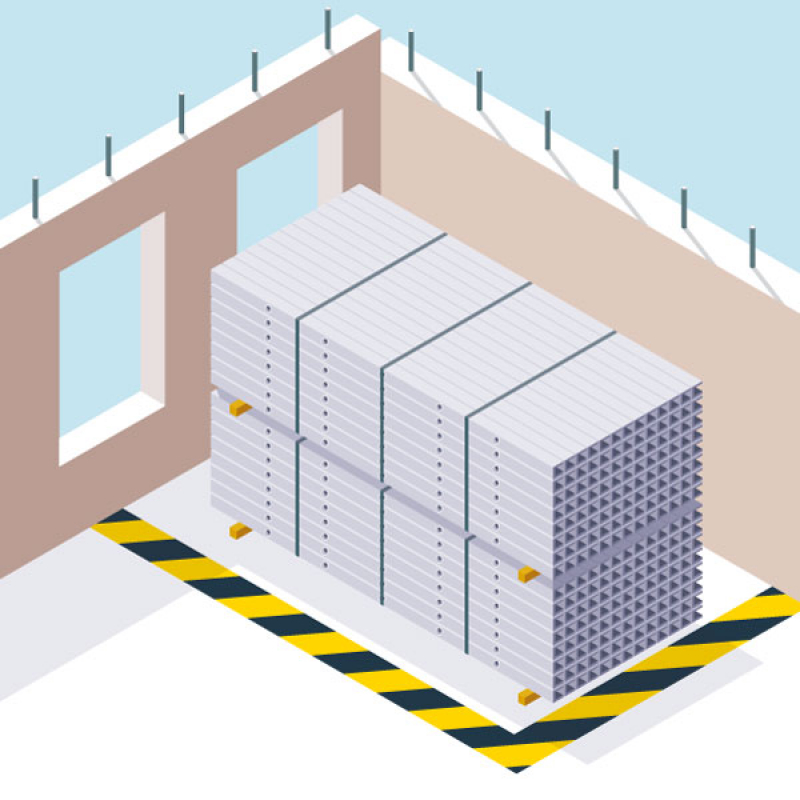 Limiter les manutentions par des approvisionnements en phase de gros œuvre