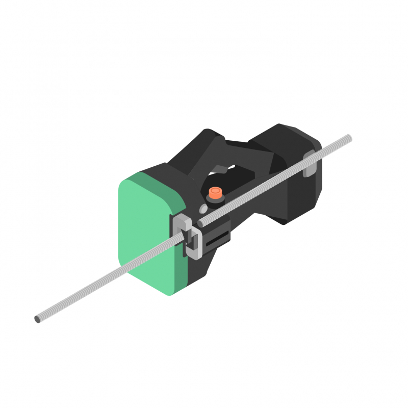 Découper des tiges filetées de chemins de câble avec un coupe-tiges sur batterie