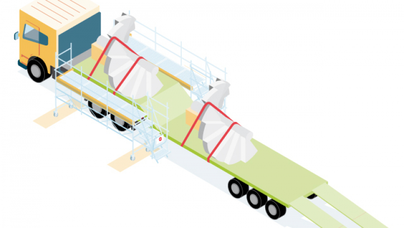Lever et transporter en sécurité les éléments préfabriqués lourds en béton sur le chantier