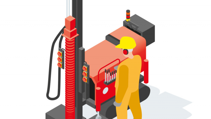 Renforcer la sécurité d'un machine de forage grâce à une protection par soufflet