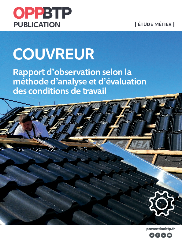 Couvreur - Rapport d’observation selon la méthode d’analyse et d’évaluation des conditions de travail