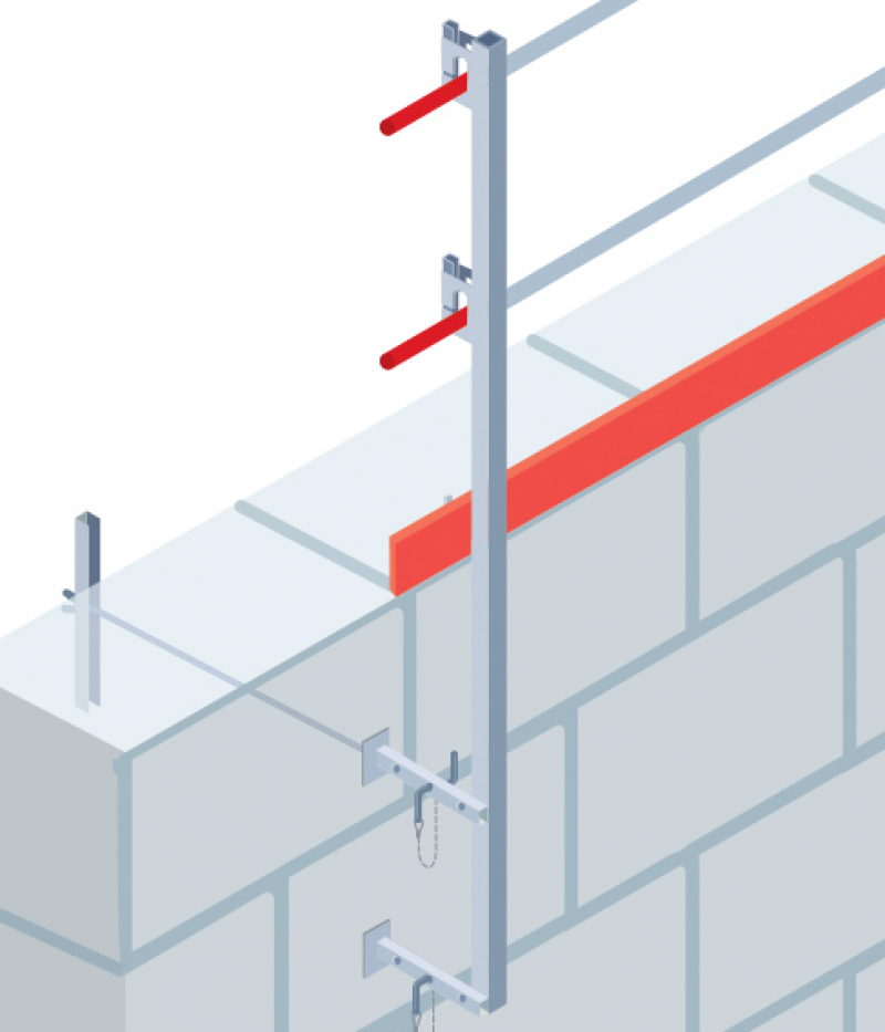 Garde-corps fixés dans mur maçonné 2