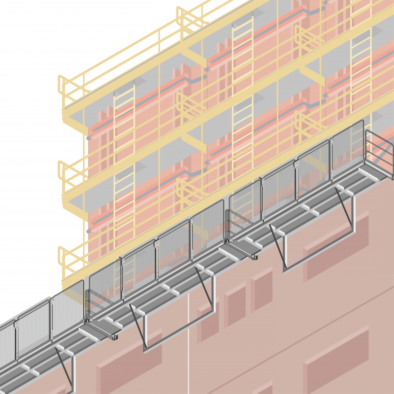 Plate-forme de travail en encorbellement (PTE) : bien l'utiliser en façade de bâtiment