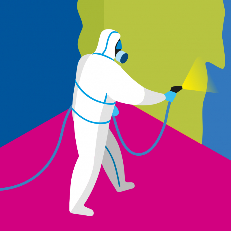 Confiner facilement une zone amiantée en chantier de rénovation ou de démolition avec du polyane liquide Y