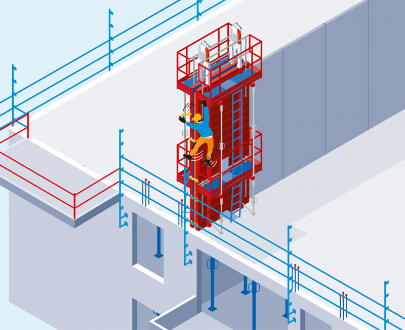 Chute de hauteur en coffrant un about de banche
