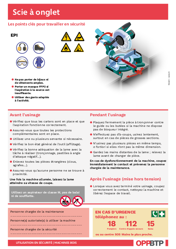 Scie à onglet : j’identifie les points clés pour l’utiliser en sécurité